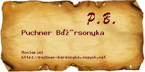 Puchner Bársonyka névjegykártya